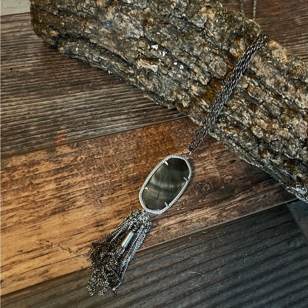 Kendra Scott Silver and Black Necklace